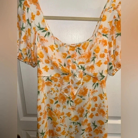 Sienna Sky Tangerine Mini Summer Dress. Size small - Picture 3 of 5
